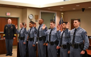  1/27/03 - Six new deputies take the Oath of Office 